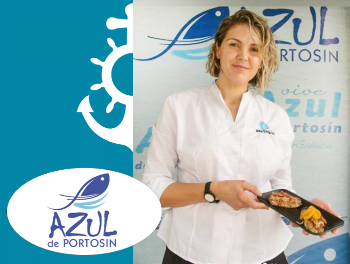 campana azul de portosin en restaurante portofino 1